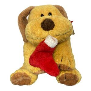 Ty Pluffies GOODIES the Puppy Dog 8" Beanbag Plush Toy Christmas Stocking